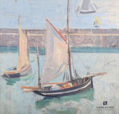 null PUY Jean (1876-1960)

Boats at Belle Ile, 1919

Oil on panel signed lower right,...