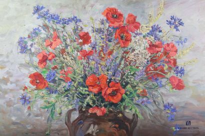 null SAFRONOFF Nicolas (1898-?) 

Still life with a bouquet of field flowers and...
