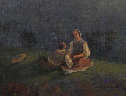 null MONSAU (XIXth)

Gallant scene in the shade of a tree

Oil on canvas

Signed...