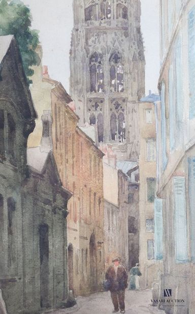 null ARIES Nel (1873-1944)

View of the Pey Berland Tower from the rue du Loup 

Watercolor...