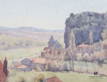 null ARIES Nel (1873-1944)

Vue de village 

Aquarelle sur papier

Signée en bas...