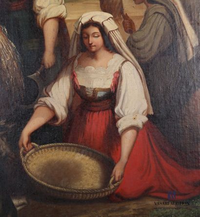 null French school of the 19th century

The three shepherdesses 

Oil on canvas 

Monogrammed...