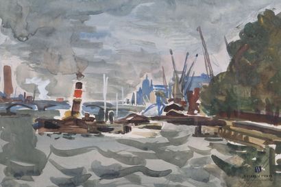 null PLANSON André (1898-1981)

Londres 

Aquarelle sur papier

Située, signée et...