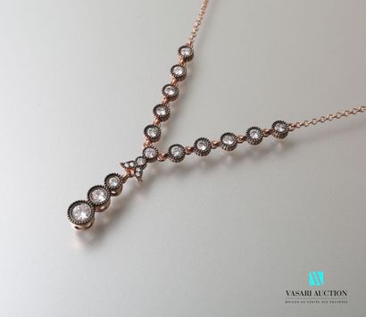 null Necklace in silver coppered 925 thousandths to mesh forçat supporting ten oxides...