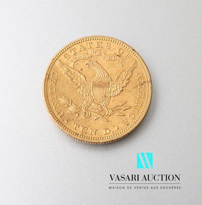  Ten dollar gold coin, Liberty head and eagle...