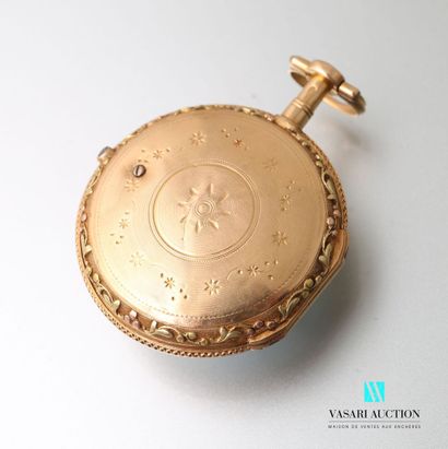 null Pocket watch in gold 750 thousandths of three tones of the late eighteenth century....