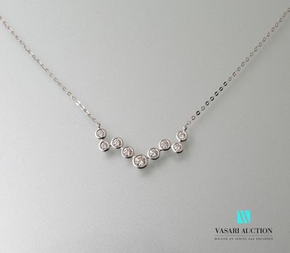 null Necklace in white gold 750 thousandths decorated with a motive decorated with...