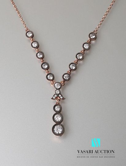 null Necklace in silver coppered 925 thousandths to mesh forçat supporting ten oxides...