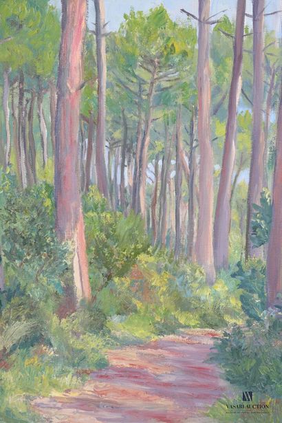 null UZAC Roger (1897-1979)

Chemin forestier dans les pins - Maisonnette en bord...