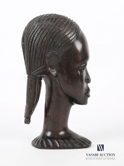null AFRIQUE

Sujet en ébène sculpté figurant un visage de femme aux cheveux attachés.

Haut....