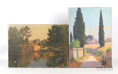 null UZAC Zénon (1855-1942)

Les cyprès en Provence - Paysage lacustre

Huile sur...