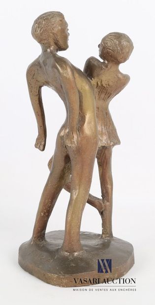 null UZAC François (1926-2022)

Sujet en terre cuite blanche à patine de bronze figurant...