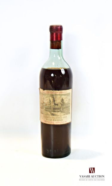 null 1 bouteille	Château COS D'ESTOURNEL	St Estèphe GCC	1938

	Et. fanée, tachée...