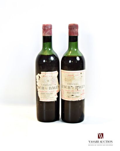 null 2 bouteilles	Château LYNCH BAGES	Pauillac GCC	1960

	Et. fanées, tachées et...