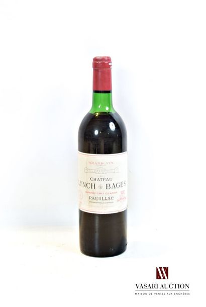 null 1 bouteille	Château LYNCH BAGES	Pauillac GCC	1982

	Et. un peu fane, tachée...