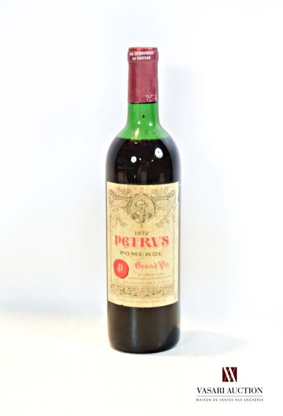 1 bouteille	PÉTRUS	Pomerol	1972

	Et. tachée...