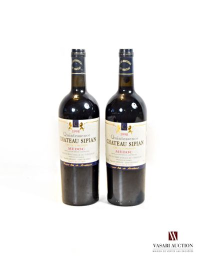 null 2 bouteilles	Quintessence du Château SIPIAN	Médoc CB	1998

	Et. un peu tachées....