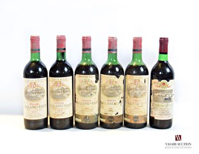 null Lot de 6 blles comprenant :		

5 bouteilles	Château GALLAND-DAST	1ères Côtes...