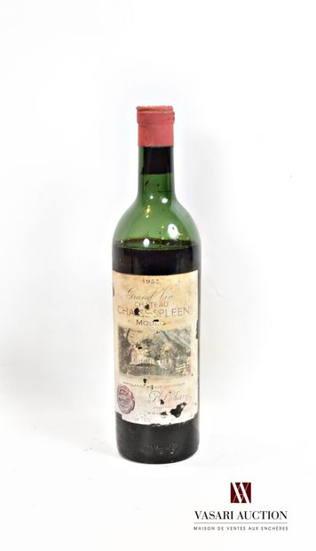 null 1 bouteille	Château CHASSE SPLEEN	Moulis	1957

	Et. fanée, tachée et déchirée....