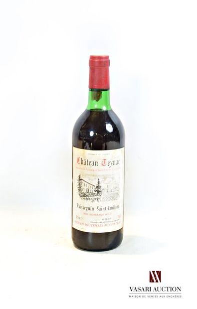 null 1 bouteille	Château TEYNAC	Puisseguin St Emilion	1980

	Et. un peu tachée. N...