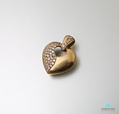 Pendant heart in yellow gold 750 thousandths,...