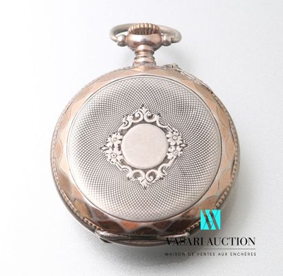 null Watch of collar out of silver 800 thousandths, the white enamelled dial marked...