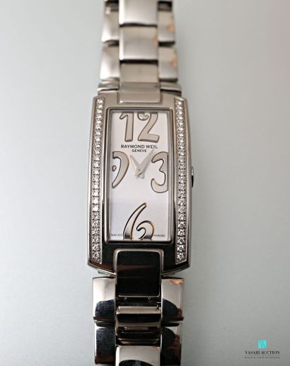 null Raymond Weil, Geneva, steel ladies' wristwatch, Shine collection, rectangular...