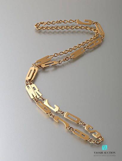 Necklace in yellow gold 750 thousandths,...
