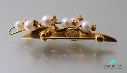 null Museum of Decorative Arts, Lily of the valley brooch in gold plated, enamel...