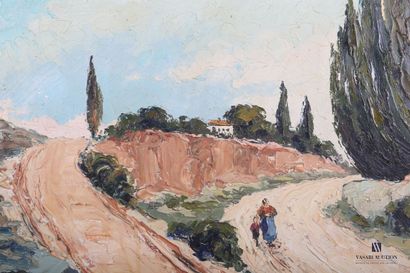 null OMER François (1885-1950)

Chemin du Clapier Bellevue (Gard)

Huile sur toile

Signée...