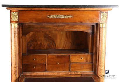 null Secretary in natural wood and wood veneer, it opens with a drawer in its upper...