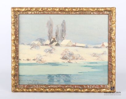 null GAGNON Clarence Alphonse (1881-1942)

Paysage lacustre enneigé

Huile sur toile

Signée,...