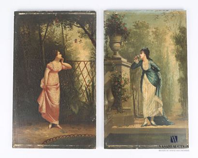 null JOINVILLE Eliza (XIXème siècle)

Élégante en robe rose - Élégante en robe bleu...