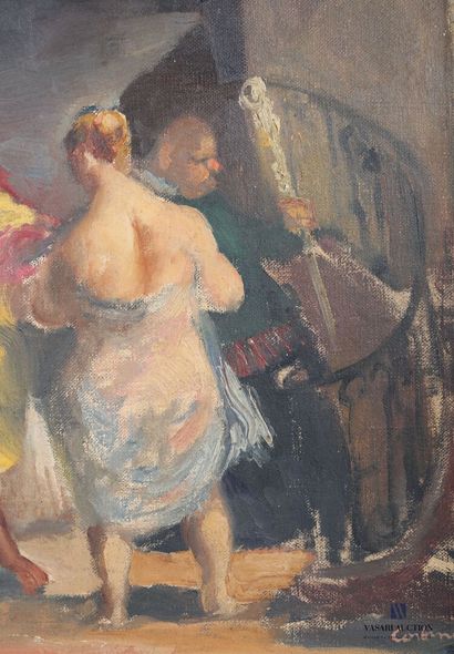 null CORBINO Jon (1905-1964)

Scandal at the ceremony

Oil on canvas 

Signed lower...