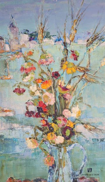 null RAQUIN Iris Michelle (1933-2016)

Bouquet de fleur dans un broc

Huile sur toile

Signée...