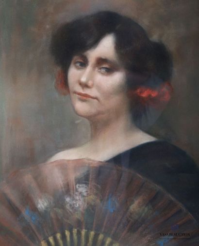 null LE RATUL ((fin XIX - début XXème siècle)

Femme à l'éventail

Pastel sur papier...