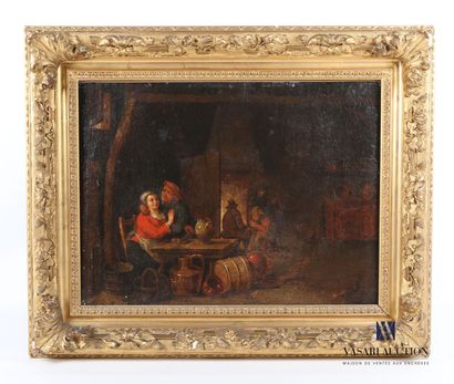 null Follower of Teniers

Tavern scene 

Oil on canvas

(restoration)

34,5 x 46...