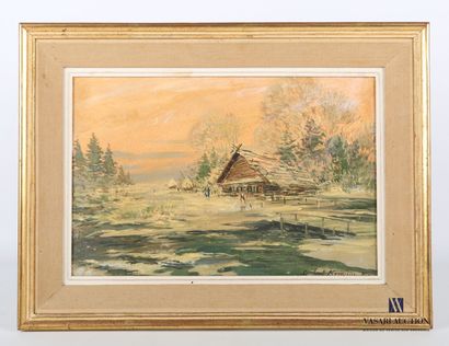 null KOROVIN Konstantin A. (1861-1939), attribué à

Paysage hivernal animé

Huile...