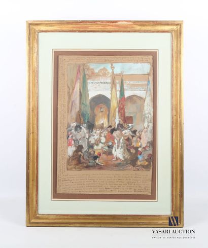 null GUILLAUMET Gustave (1840-1887)

In the souk

Gouache study on paper

Signed...