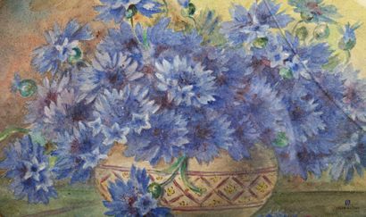 null ELLUL Marthe (XIXth century)

Bouquet of cornflowers 

Watercolor on paper

Signed...