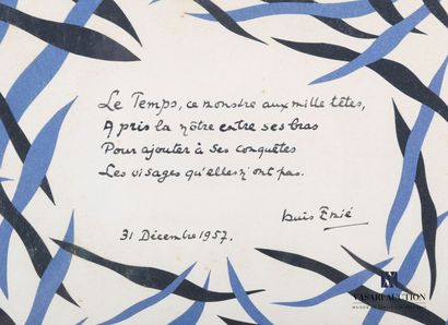 null EMIE Louis (1900-1967), d'après

Poèmes : "Le temps, ce monstre aux mille têtes,...