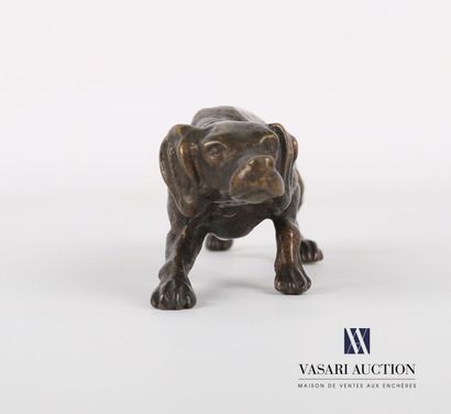 null Bronze subject representing a hunting dog at rest

Height : 4 cm 4 cm - Width...