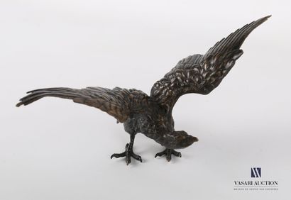 null Subject in bronze with brown patina representing an eagle with spread wings

Height...