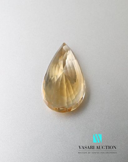 null Pear cut citrine grading approximately 22.60 carats.