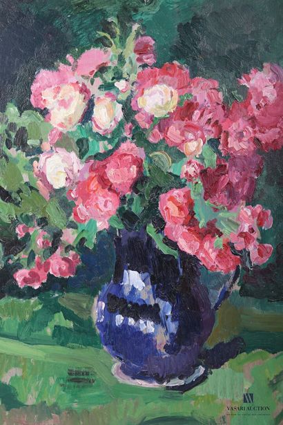 null French school of the XXth century

Bouquet of flowers in a jug 

Oil on panel

54,5...