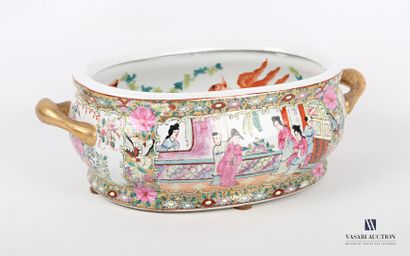 CHINA - Canton

White porcelain oval bowl...