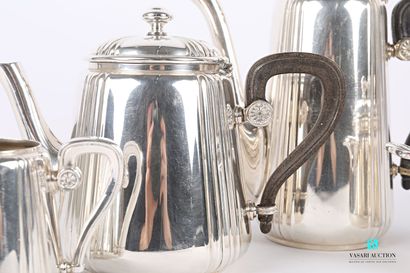 null Service with tea and coffee out of silver plated metal including a teapot, a...