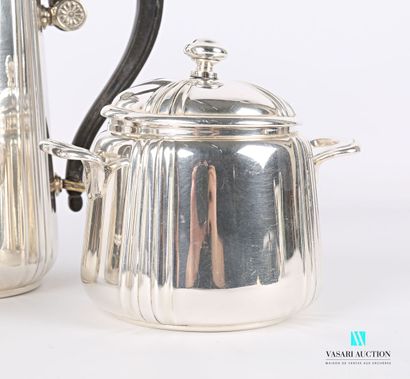 null Service with tea and coffee out of silver plated metal including a teapot, a...