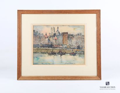 null ROUAULT Georges-Dominique (1904-2002)

View of a port 

Watercolor

Signed lower...