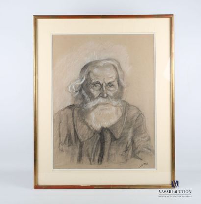 null JOU Luis Felipe Vicente (1882-1968)

Portrait de vieil homme barbu

Fusain et...